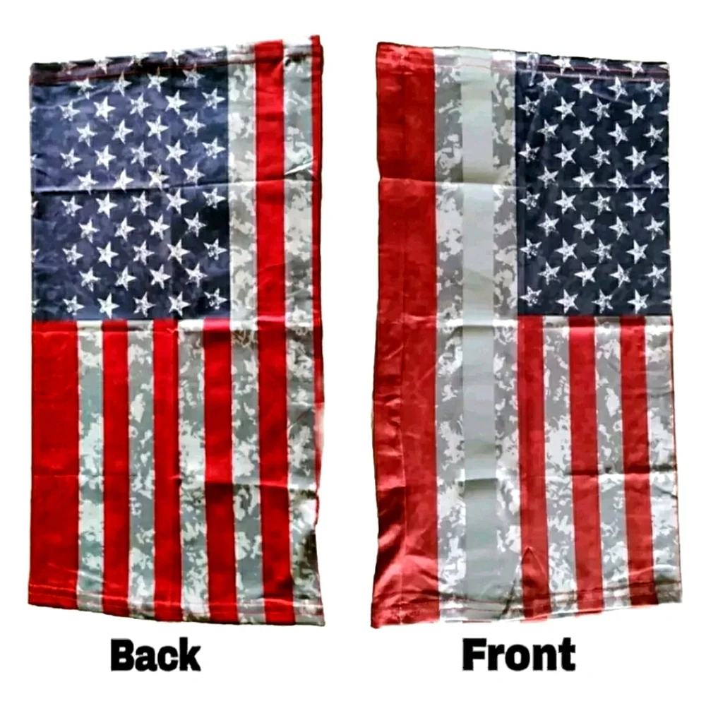 Tactical Reflective US Flag Hunting Balaclava Neck Gaiter Face Mask Scarf Headwr